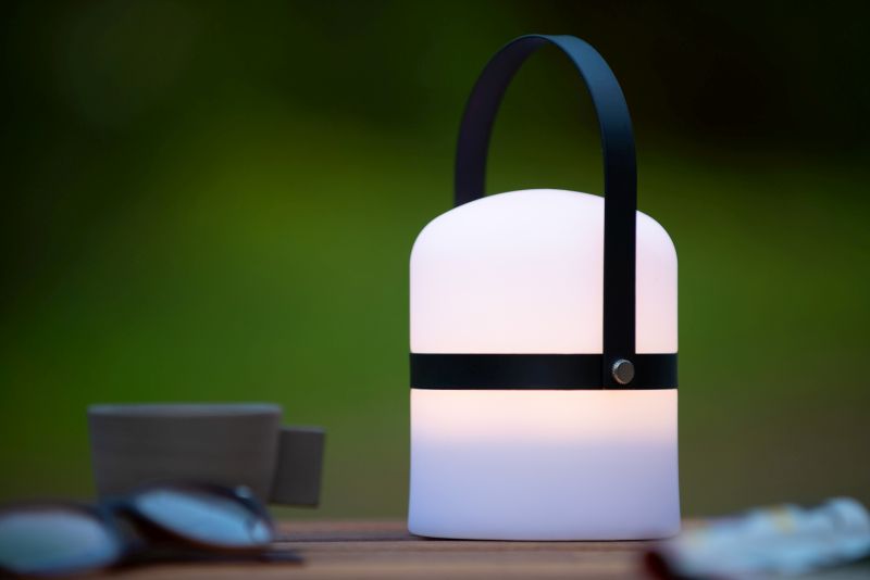 Lucide LITTLE JOE - Stolná lampa Outdoor - Ø 10 cm - LED Rozm. - 1x0,3W 3200K - IP44 - 3 StepDim - Čierna